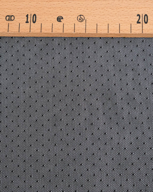 Dentelle Maille Pois Fabrication Française Noir - Mercerine