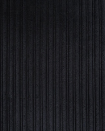 Tissu Velours Côtelé Envers Sherpa Anthracite - Mercerine