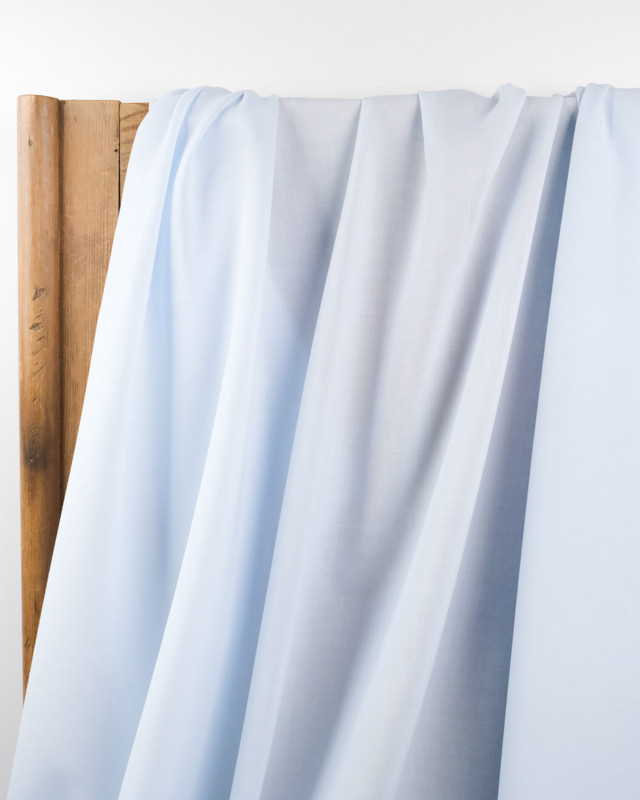 Voile de coton bleu ciel - Tissu léger - Mercerine
