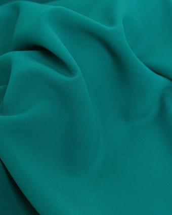 Tissu Crêpe Léger Uni Bleu Vert - Mercerine