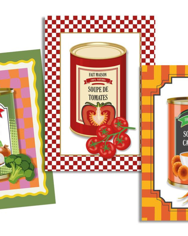 Torchon cuisine 50x70 cm - Soupe de Légumes - Mercerine