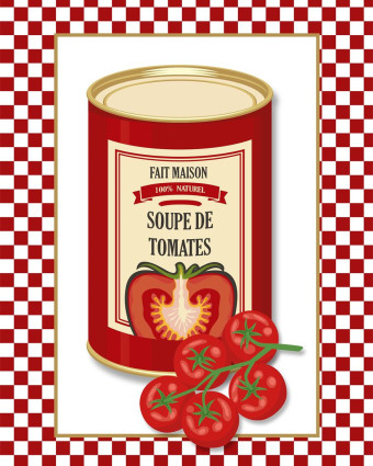 Torchon cuisine 50x70 cm - Soupe de Tomates - Mercerine