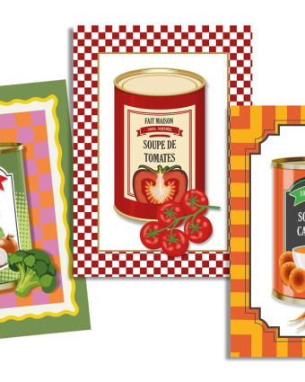Torchon cuisine 50x70 cm - Soupe de Carottes - Mercerine