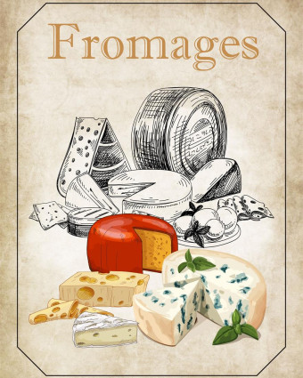Torchon cuisine 50x70 cm - Meule de Fromage - Mercerine