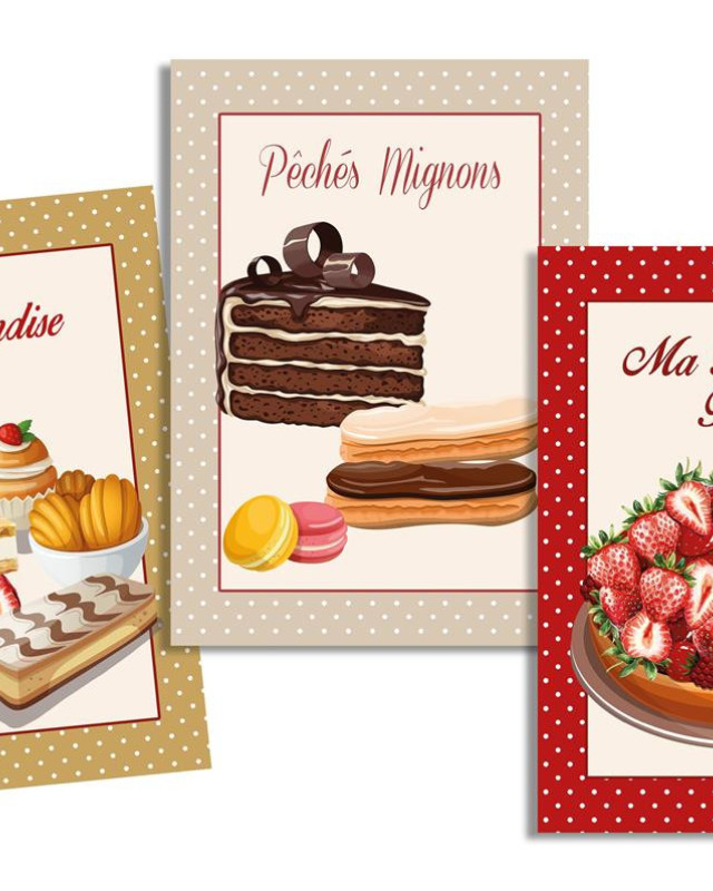 Torchon cuisine 50x70 cm - Gourmandise - Mercerine