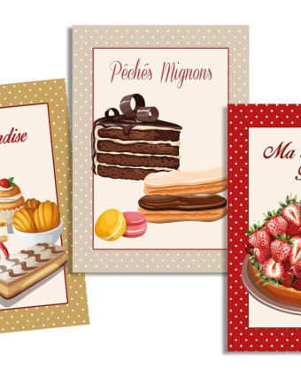 Torchon cuisine 50x70 cm - Gourmandise - Mercerine