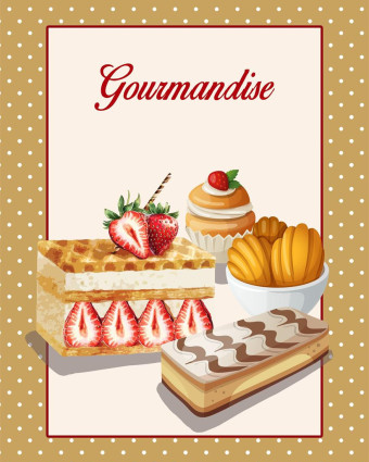 Torchon cuisine 50x70 cm - Gourmandise - Mercerine