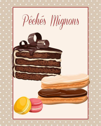 Torchon cuisine 50x70 cm - Pêchés Mignons - Mercerine