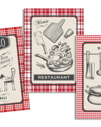 Torchon cuisine 50x70 cm - Table de Bistro - Mercerine