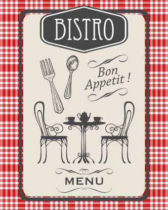 Torchon cuisine 50x70 cm - Table de Bistro - Mercerine