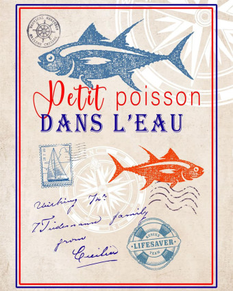 Torchon cuisine 50x70 cm - Petit Poisson dans l'Eau - Mercerine