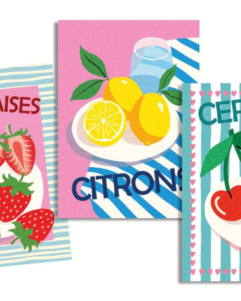 Torchon cuisine 50x70 cm - Fraises - Mercerine