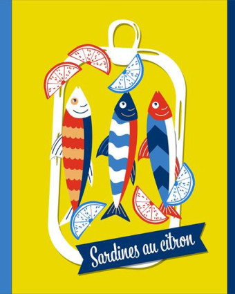 Torchon cuisine 50x70 cm - Sardines à l'Huile - Mercerine