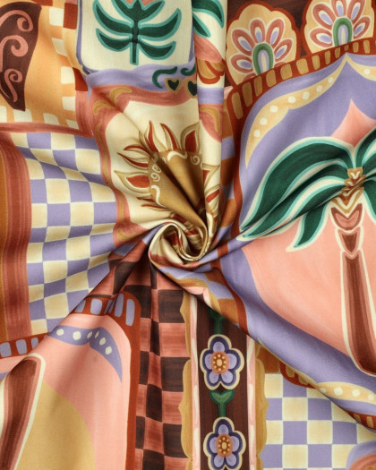 Tissu Déperlant Patchwork Dolce Vita Lilas - Mercerine