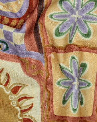Tissu Déperlant Patchwork Dolce Vita Lilas - Mercerine