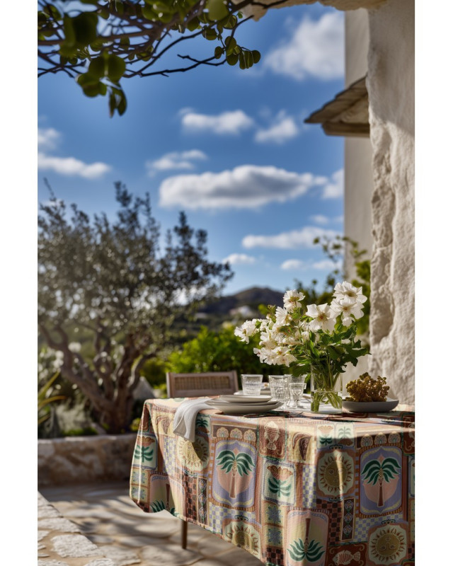 Tissu Déperlant Patchwork Dolce Vita Lilas - Mercerine