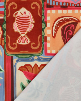 Tissu Déperlant Patchwork Dolce Vita Rose - Mercerine