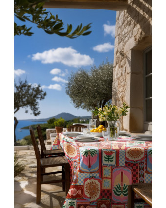 Tissu Déperlant Patchwork Dolce Vita Rose - Mercerine
