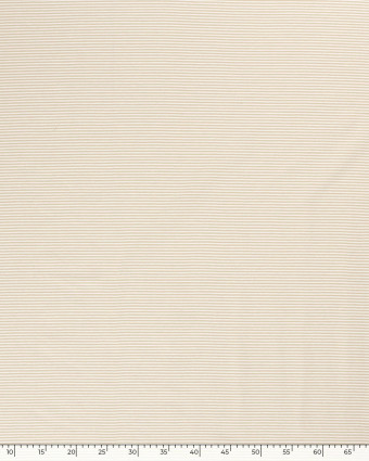 Jersey Fines Rayures Beige - Mercerine