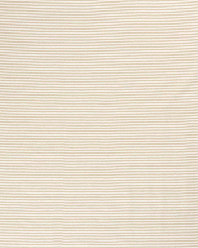 Jersey Fines Rayures Beige - Mercerine