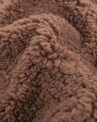 Tissu Sherpa Uni Cacao - Mercerine