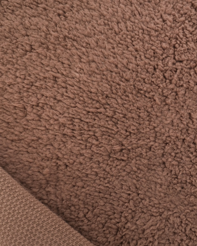 Tissu Sherpa Uni Cacao - Mercerine