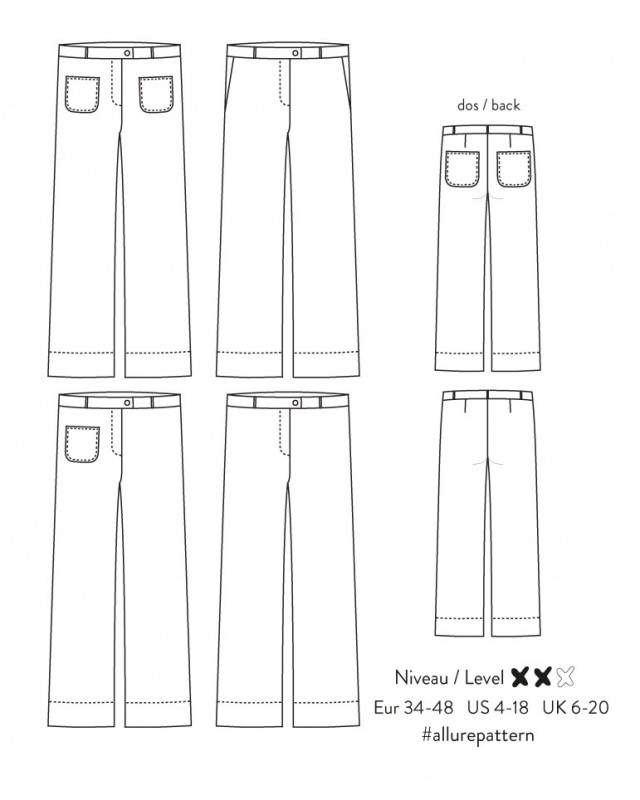 Pantalon ALLURE Femme - Atelier Scammit - Mercerine