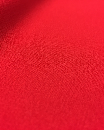 Crêpe rouge Zora envers satin x10cm