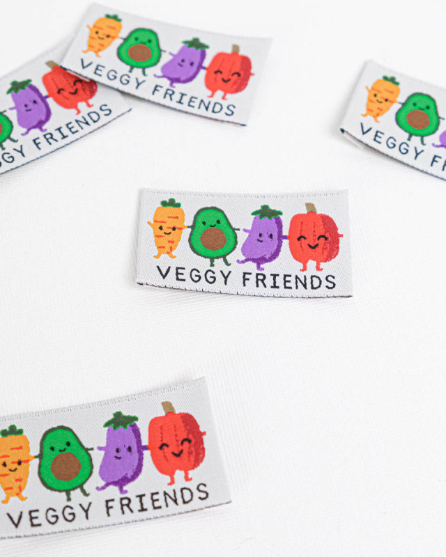 Etiquette à Coudre Veggy Friends - Mercerine