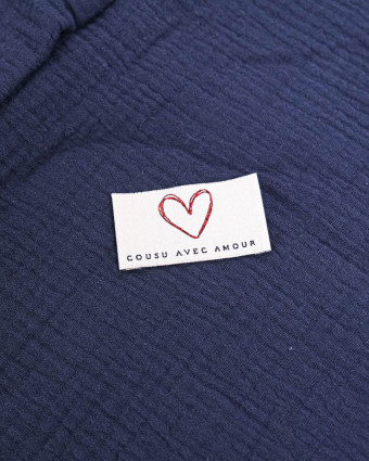 Etiquette à Coudre Cousu avec Amour - Mercerine