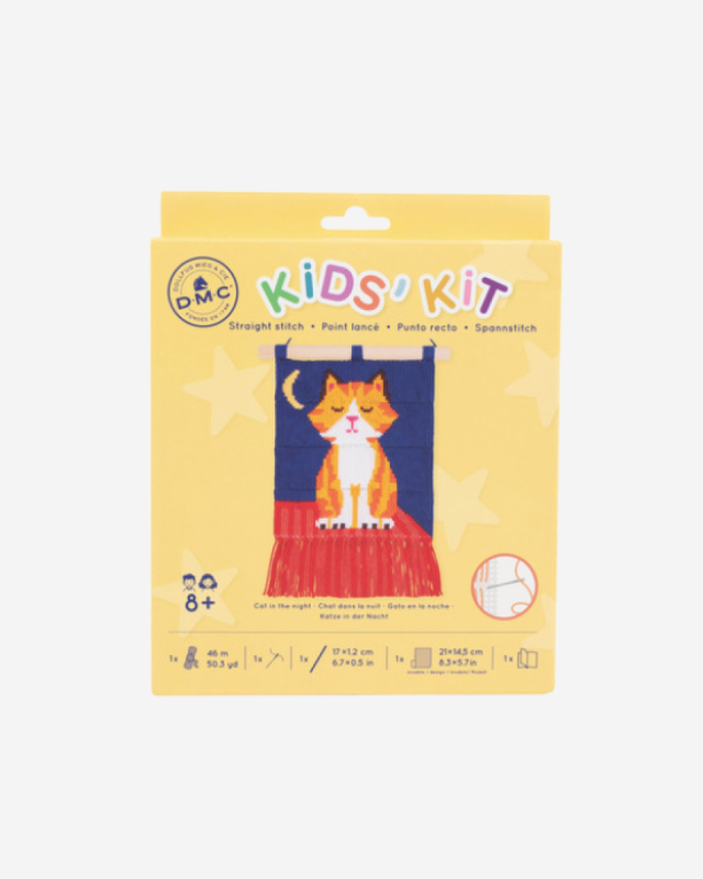 Kit de Broderie Chat dans la Nuit - DMC - Mercerine