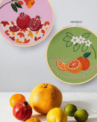 Kit de Broderie Les Oranges - DMC - Mercerine