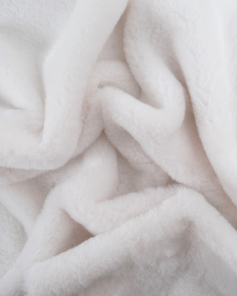 Tissu Fausse Fourrure Douce Blanc Oeko-Tex - Mercerine