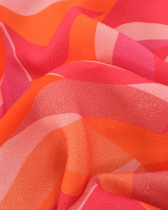 Tissu Viscose Twill Palola Rose Orange - Mercerine