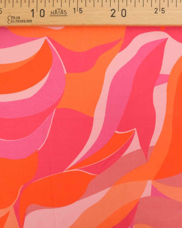 Tissu Viscose Twill Palola Rose Orange - Mercerine