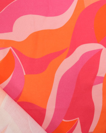 Tissu Viscose Twill Palola Rose Orange - Mercerine