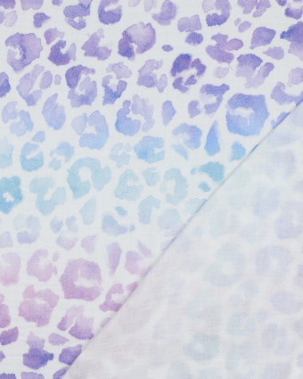 Tissu Double Gaze Animal Violet - Mercerine