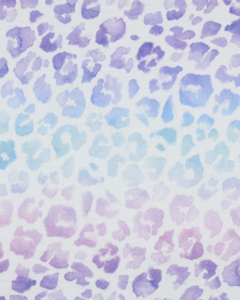 Tissu Double Gaze Animal Violet - Mercerine