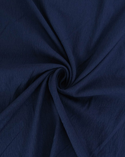Tissu Touché Peau De Peche Bleu Marine - Mercerine
