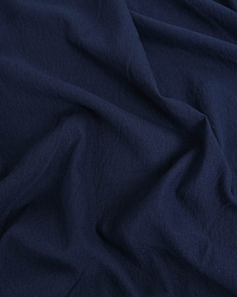 Tissu Touché Peau De Peche Bleu Marine - Mercerine
