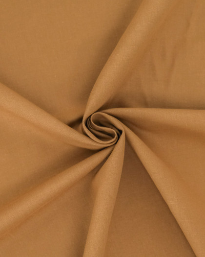 Toile de Coton Sanforisée Caramel - Mercerine