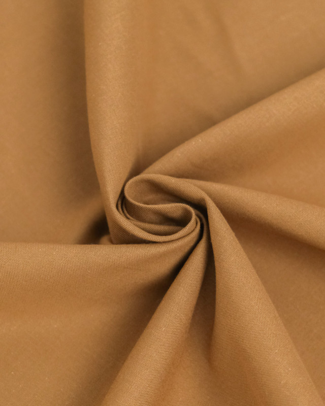 Toile de Coton Sanforisée Caramel - Mercerine