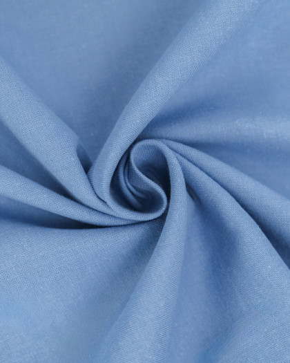 Toile de Coton Sanforisée Bleu Gris - Mercerine