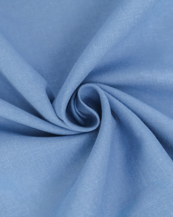 Toile de Coton Sanforisée Bleu Gris - Mercerine