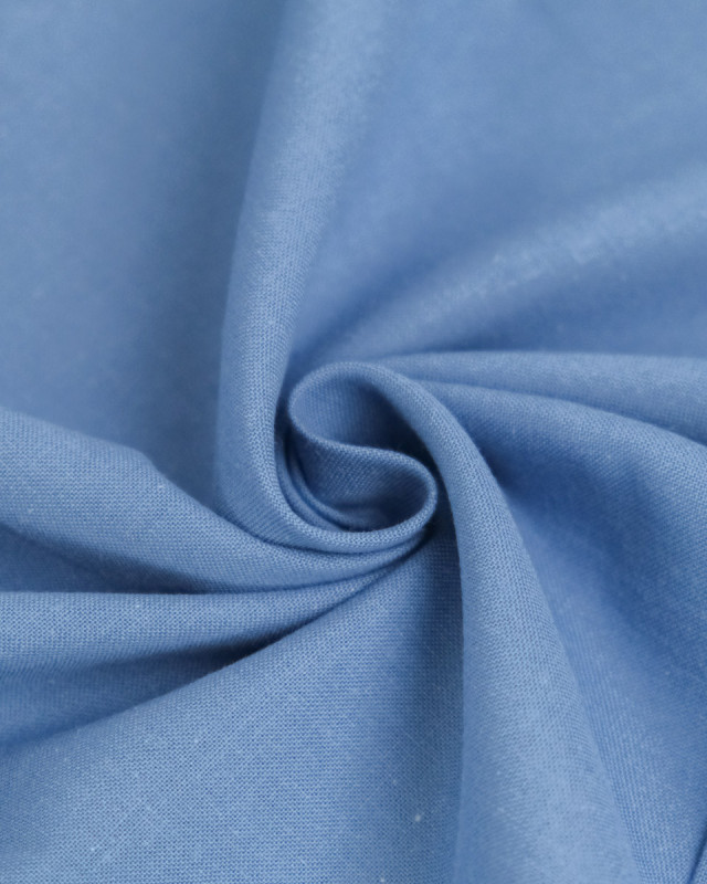 Toile de Coton Sanforisée Bleu Gris - Mercerine
