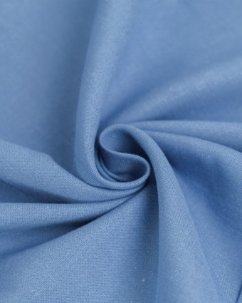 Toile de Coton Sanforisée Bleu Gris - Mercerine