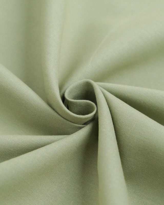 Toile de Coton Sanforisée Sauge - Mercerine