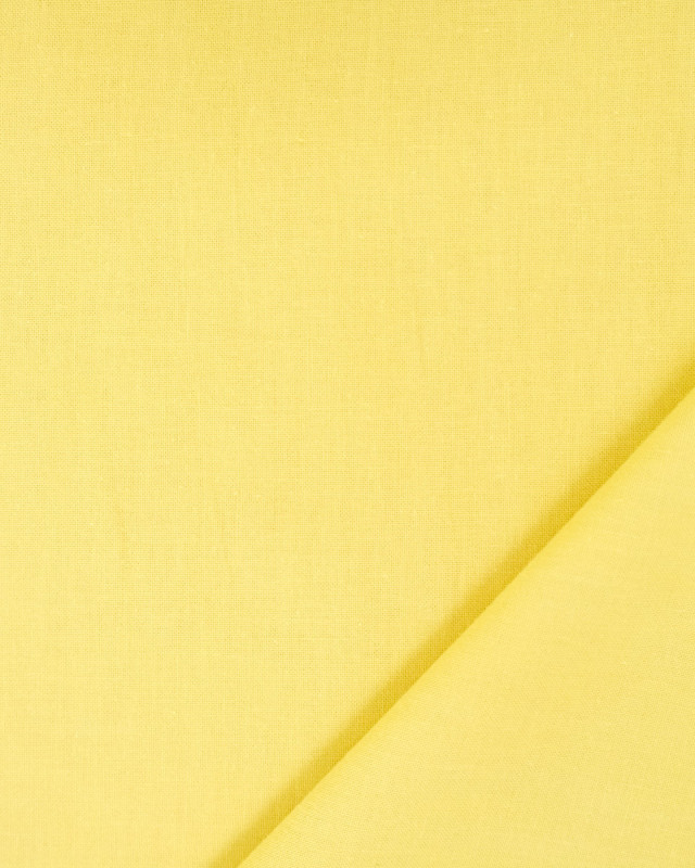 Toile de Coton Sanforisée Jaune Blé - Mercerine