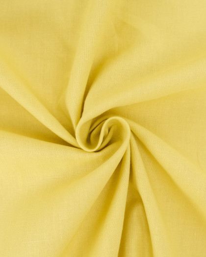 Toile de Coton Sanforisée Jaune Blé - Mercerine