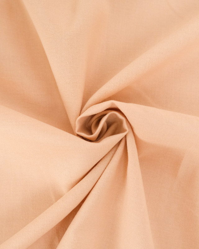 Toile de Coton Sanforisée Pêche - Mercerine